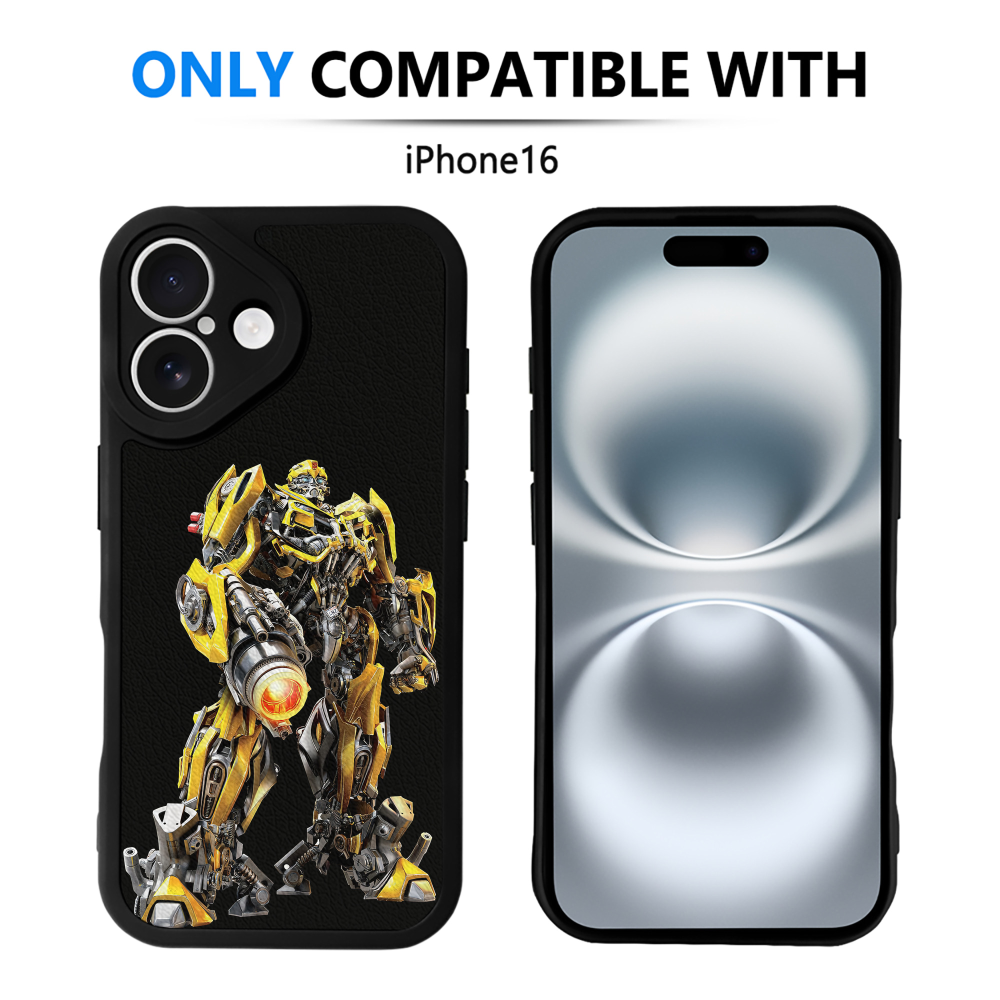 （画像用） Transformers トランスフォーマー 【iPhone 16シリーズ対応】シリコンスマホケース（レザー調） 材質：シリコン
